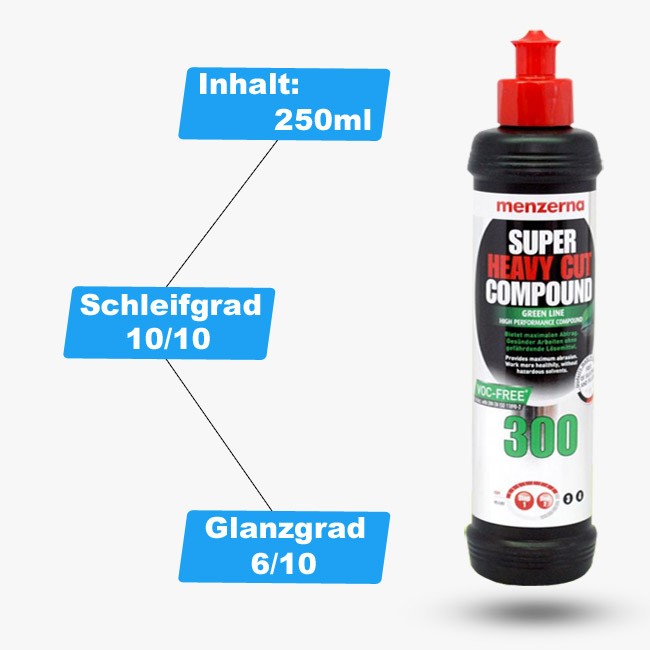 Preview: Menzerna Politur 300 - Heavy Cut Compound Green Line 250ml