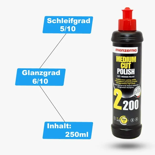 Politur Medium Cut Polish 2200 0,25 L Menzerna Politur Medium Cut Polish 2200 0,25 L Menzerna